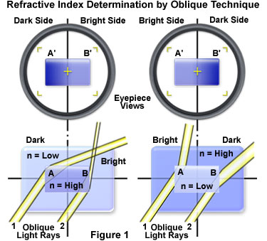 奥林巴斯显微镜偏斜照明折光率测定